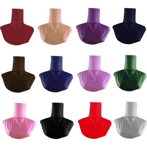Fake Turtleneck T-shirt Collar Muslim Islamic Hijab Women Elastic Under Neck Chest Modal Soft Scarf Wrap Neck Cover Shawl New