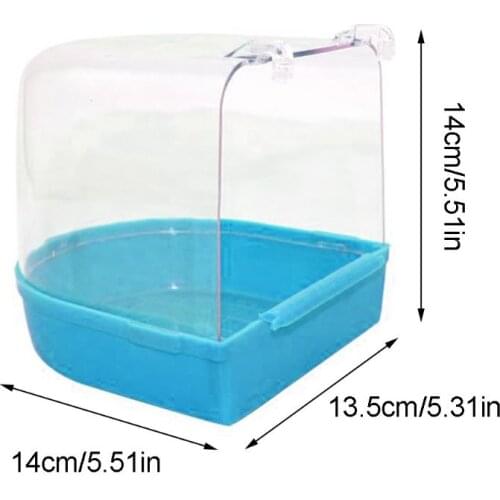 Out Suspension Caged Bird Bath Multi Cage Covered Parrot Bathing Tub for Small Brids Cockatiel Lovebird Bird Grooming Pet