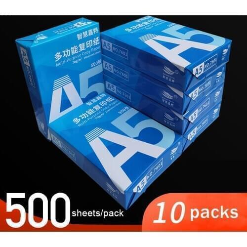 Print Copy Paper A5 70g 500 Sheets Of Raw Wood Pulp White Paper School Office Copier Printer High Quality Paper Supplies