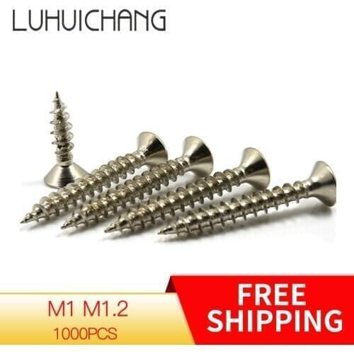 LUCHANG m1 m1.2 nickel micro electronic screw recessed phillips countersunk flat glasses screw self tapping wood laptop screw