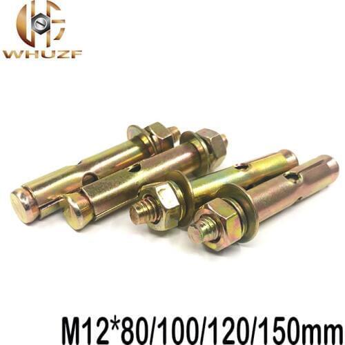 M12*80/100/120/150mm Galvanized Lengthen Expansion Screw Sleeve Concrete Anchor Bolt