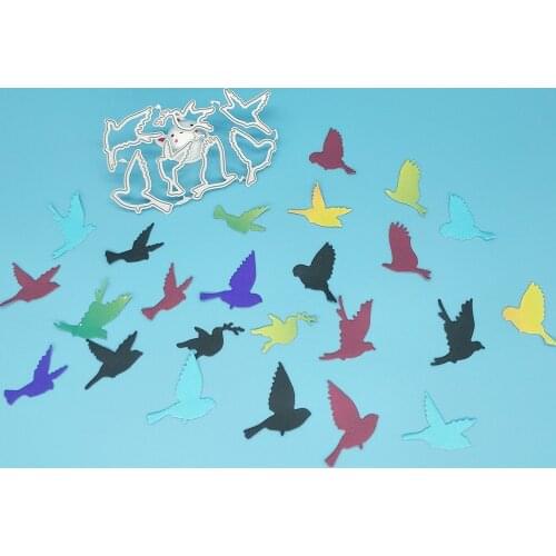 6 small bird metal cutting molds, scrapbooks, photo frames, photo album decorations, DIY, handmade art