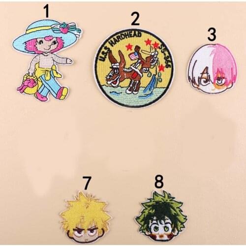 Cartoon Character Clothing Embroidery Patch Cloth Sticker DIY Decoration Hat Shoes Backpack Childrens Clothes Damaged Patching