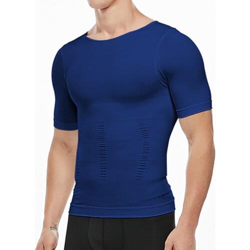 Mens Slimming Body Shaper Tummy Shapewear Male Fat Burning Vest Modeling Underwear Corset Waist Trainer Top Muscle Girdle Shirt