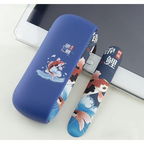 6 Colors Soft Silicone TPU Cover Case Cigarette Accessories Carrying Protective Flowers Black Case For Iqos 3.0dou