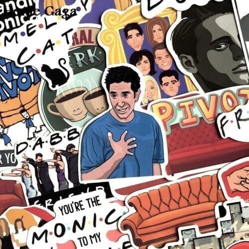 Homegaga 34pcs friends tv show fans gift decoration Sticker for DIY scrapbooking album Luggage Laptop Phone decal Sticker D1666