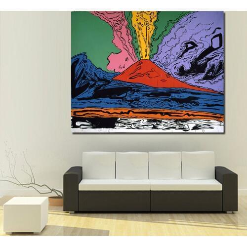 JQHYART Home Decor Oil Painting ANDY WARHOL Vesuvius Wall Pictures For Living Room Paintings On Canvas No Frame