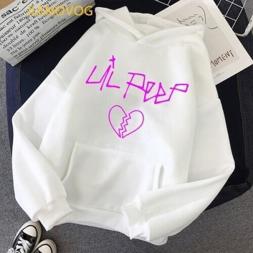 New Arrival 2021 Pink Lil Peep Graphic Print Hoodies WomenS Clothing Hip Hop Vogue Korean Style Clothes Sweatshirt Femme Tops