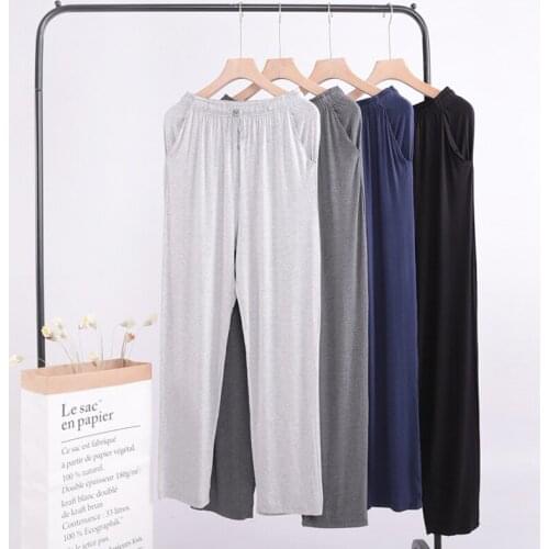 New mens upgrade modal trousers, summer casual pajamas, home clothes, loose large size yoga pants, one generation