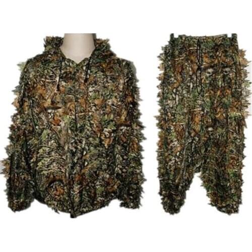 Hunting clothes New 3D maple leaf Bionic sniper birdwatch airsoft Camouflage Clothing jacket and pant Men and womens SA-8