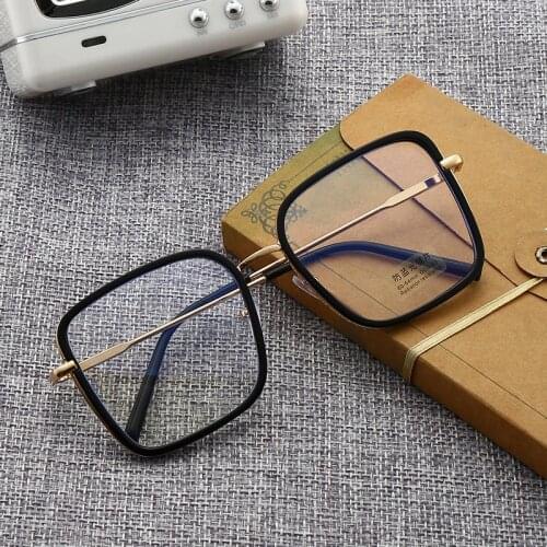 Big Frame Square Anti-blue Light Glasses Frame Oversized Computer Eyewear Frame For Women&Men Square Optical Glasses Eyeglasses
