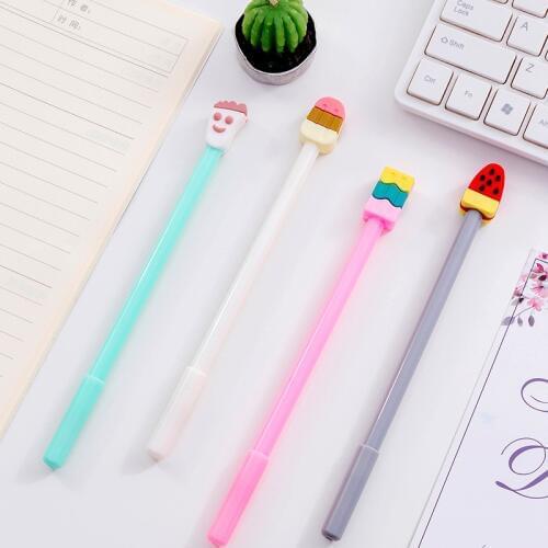 1 Pcs Cute Kawaii Watermelon Foot Ice Cream 0.5mm Gel Pens Kids Gift Student Signing Pen Office School Supplies