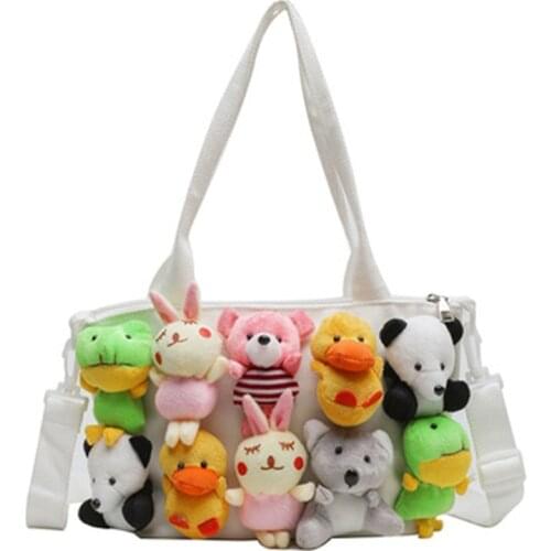 Ita Cartoon cute doll doll messenger bag 2021 new personality ugly street girl heart single shoulder messenger bag