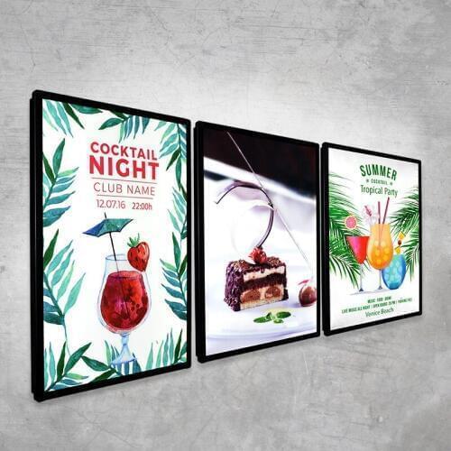 Led lightbox display snap frame led light box advertising led sign light box