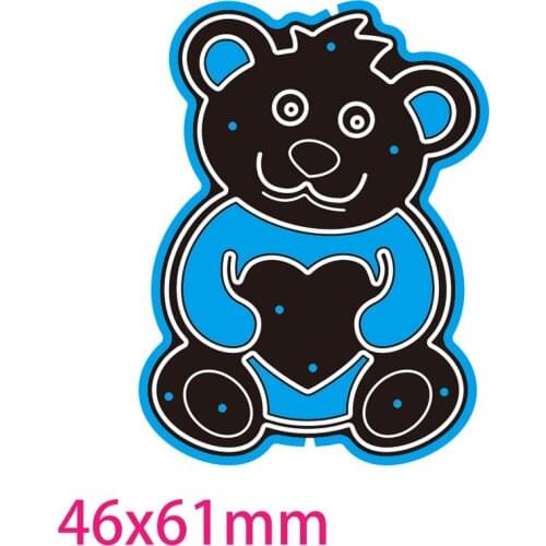 Cutting Dies Cute Bear New for Decoration Scrapbooking Stencil Paper Craft Album Template Dies 46*61mm