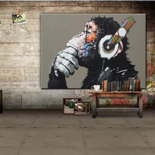 Canvas Painting Animal Monkey Canvas Poster Print for living room bedroom home decoration