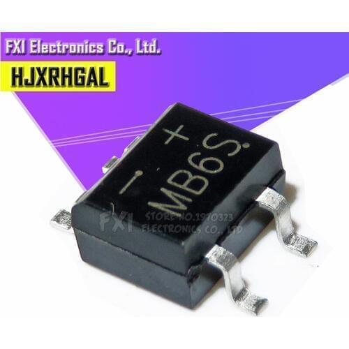 1000PCS MB6S SMD 0.5A 600V Single Phases Diode Rectifier Bridge SOP-4