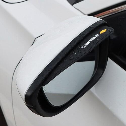 2pcs Silicone Gel Car Rearview Mirror Rain Blades Anti Rain Visor For Chevrolet Captiva Colorado Cruze Spark Malibu Trax Aveo