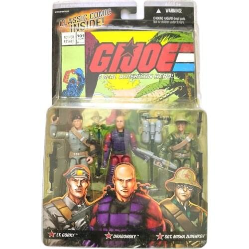 3.75inch Three-Person Suit Original Hasbro G.I. Joe LT.GORKY DRAGONSKY SGT.MISHA ZUBENKOV Model Toy Action Figures Toys