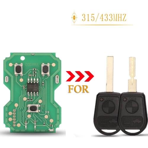 Kutery 10pcs/lot 3 Buttons Remote Key Circuit Board Fob 315Mhz For BMW Z3 E31 E32 E34 E36 E38 E39 E46 Z3i