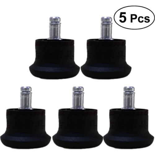 5pcs Chairs Glide Castors Glides Replacement Furniture Floor Gliders for Office Home(Black)
