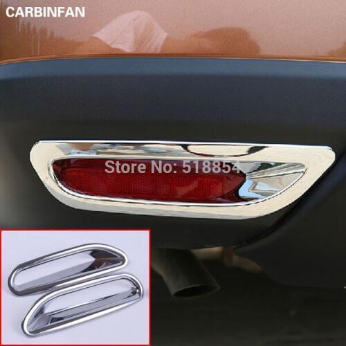 ABS Chrome Rear fog lamp cover Back Fog Light Trim brake light chrome case for Nissan X TRAIL x-trail x trail ROGUE 2014 2015