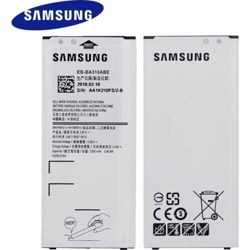 Original SAMSUNG A3 2016 Phone Battery EB-BA310ABE 2300mAh For Samsung GALAXY A3 2016 Edition A310 A5310A With NFC