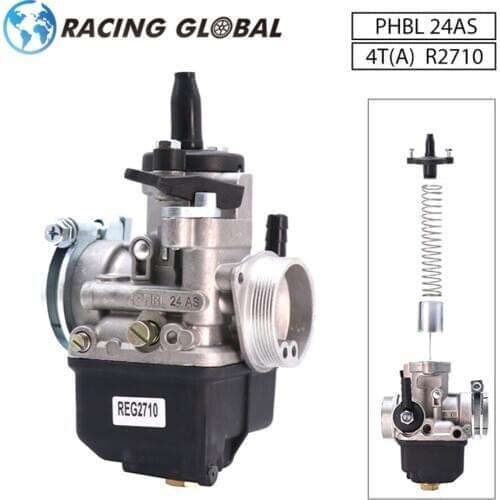 ALCON-Dellorto Carburetor 24mm PHBL 24AS 4T(A) R2710 For Universal 50-250cc ATV Dirt Racing Bike Motorcycle