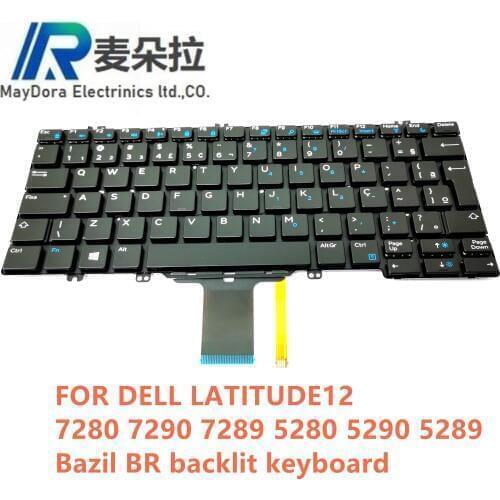 BR BARZIL keyboard for DELL LATITUDE12 5280 5290 7280 7290 5289 7289 7200 7300 5200 5300 LAPTOP backlit keyboard 3W0YP 03W0YP