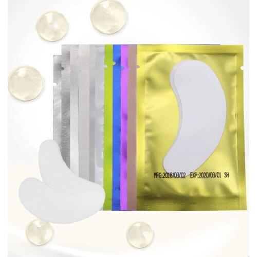 100pairs Eyelash Extension Paper Patches Grafted Eye Stickers 7 Color Eyelash Under Eye Pads Eye Paper Patches Tips Sticker
