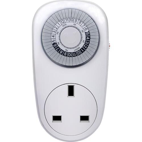 Home Interval Clock, Mechanical Timer, UK Wall Plug Socket, 24H Control Switch, Wall Plate ,Socket Panel, 7 Days Weekly