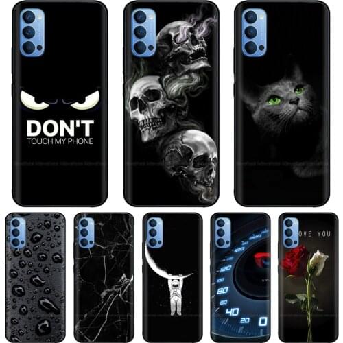 Cases For Oppo Reno 4 4G Case Cover Silicon phone Cover for OPPO Reno4 Pro 4G Case printing 360 full protective coque flower cat