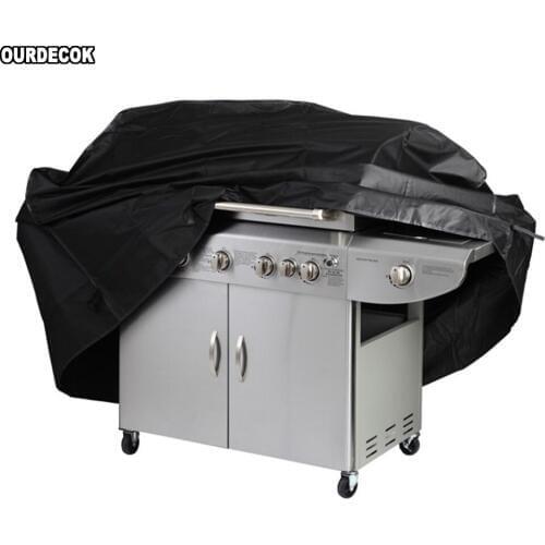 Black Waterproof BBQ Grill Barbeque Cover Outdoor Rain Grill Barbacoa Anti Dust Protector For Gas Charcoal Electric Barbecue Bag