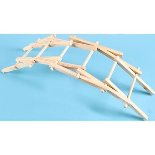 Wooden toys for children Bridge Pathfinders Wood Construction Model Kit Building Blocks Kids Toy