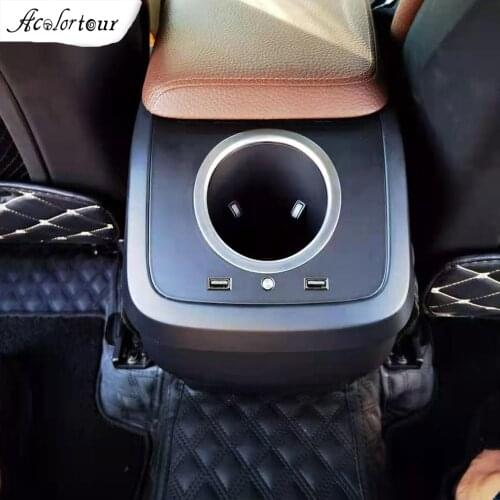 Water cup holder for Volvo XC90 XC60 C60 V60 2019 V90 S90 2018 drink bottle stand armrest box dua usb port fast charge