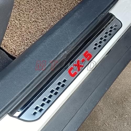 For Mazda CX-5 CX5 KF 2017-2020 Accessory Stainless Door Sill Kick Scuff Plate Guard Pedal Protector Trim Step Cover Car Styling