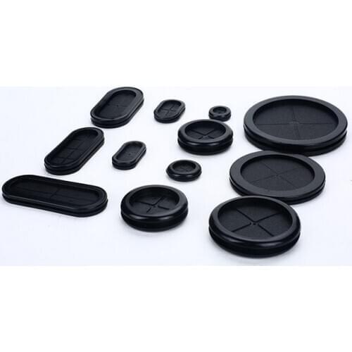 ECO rubber grommet Drilling hole 20 22 25 27 30 35 40 42 60 80 90 100 mm dust proof 2 sides clip round ring wire cable protector