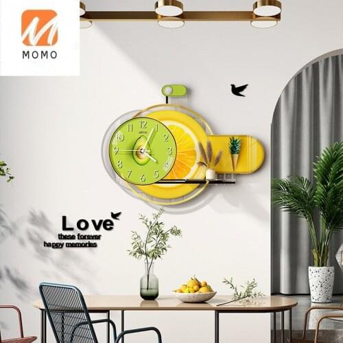 Fruit Creative Clocks Wall Clock Living Room Modern Decoration Simple Home Fashion Wall-Mounted Atmospheric Art Clock