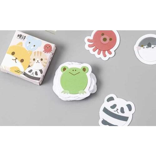 Round animal decorative sticker(1pack=45pieces)