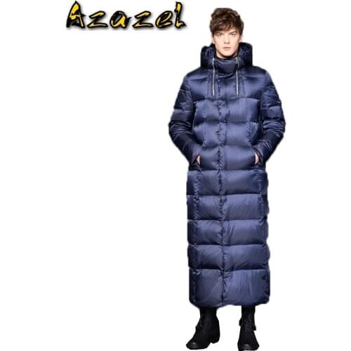 Azazel 2020 New Goose Down Jacket Men Long Thick Korean Mens Winter Jackets Down Coat puffer jacket Doudoune Homme KJ1335