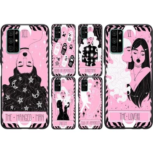 Cute Pink Tarot For Huawei Honor 50 SE V30 View 20 V20 30i 30S 30 20S 20E 20i 20 Lite Pro Plus Soft Phone Case