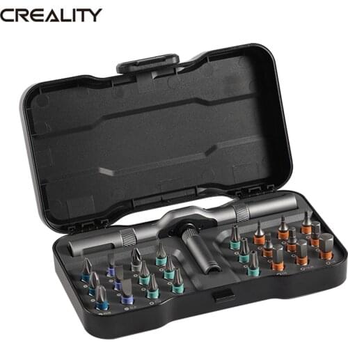 Creality Ender SR-1 Multi-Purpose 24pcs Ratchet Set Rotating Screwdriver Kit with Detachable Handle Tools for 3D Printer