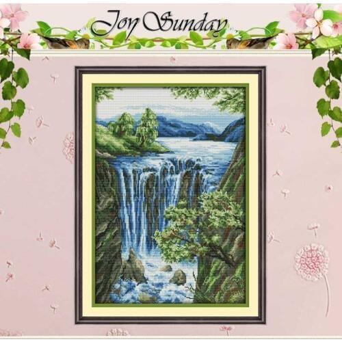 Waterfall (3) Patterns Counted Cross Stitch 11CT 14CT Cross Stitch Set Wholesale Cross-stitch Kit Embroidery Needlework