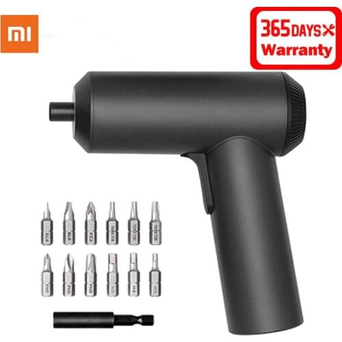 New Xiaomi Mijia Electric Screwdriver 3.6V 2000mAh 5N.M Torque Electric Screwdriver With 12Pcs S2 Screw Bits In Stock