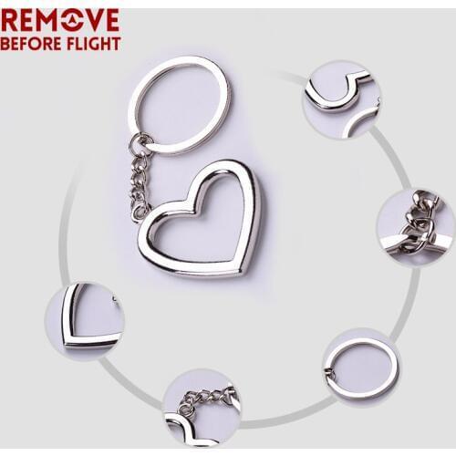 Wholesale Llavero Heart Shaped Alloy Keyring Fashion Jewelry Accessories Sleutelhanger Keychain for Lover Chaveiro 10 PCS/LOT