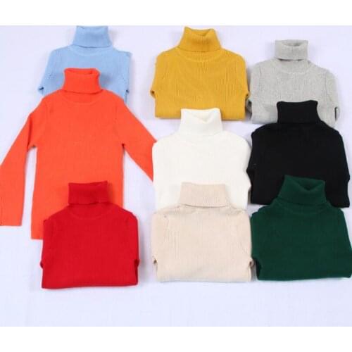 2020 Autumn Winter Toddler Children Clothes Boys Girls Pullover Sweater Long Sleeve Kids Turtleneck Knitted Sweaters Tops