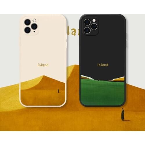 Silicone Case For iPhone 11 12 Pro SE 2 Case Original Full Protection Soft Cover For iPhone X XR 11 XS Max 7 8 6 6s Island Case