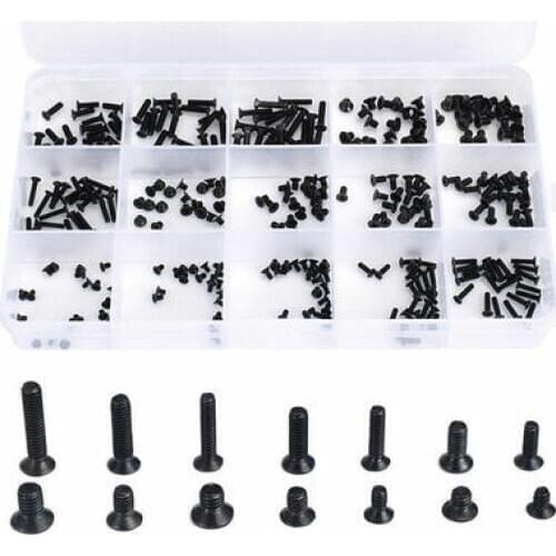300Pcs/500Pcs M2 M2.5 M3 Screw Flat Head Phillips Screws Laptop Notebook Screws Set Kit for computer small screw