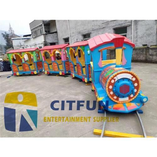 High safety Colorful kids amusement park rides electric train for outdoor games HC-007A