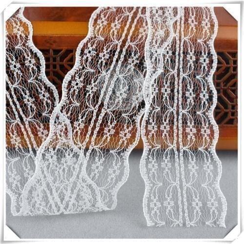 High quality 10yard White african lace fabric Width 45MM french lace Fabric DIY Embroidered Net Clothing Accessories Lace Ribbon